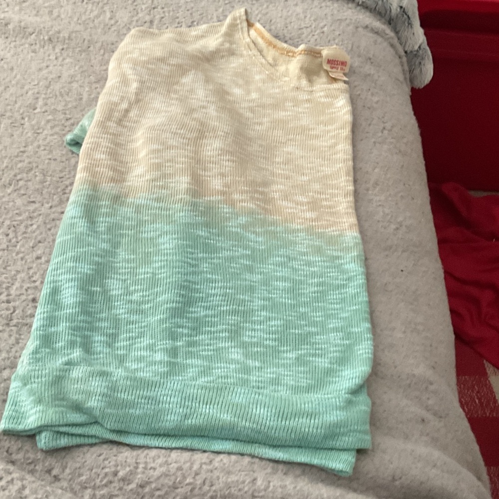 Mossimo Supply Co. Cream and Mint Crop Top